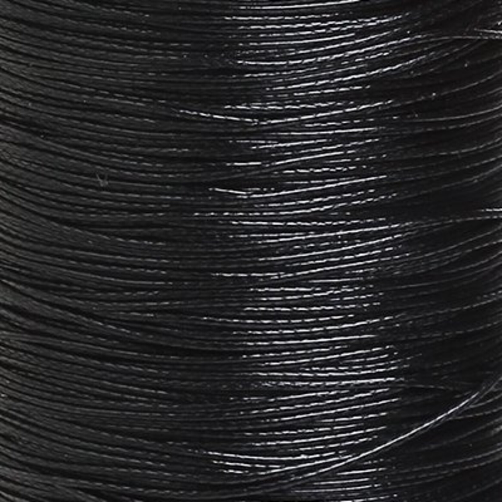 Waxkoord polyester zwart 1.5 mm (5m)