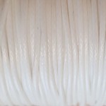 Waxkoord polyester wit 1 mm (5 mm)