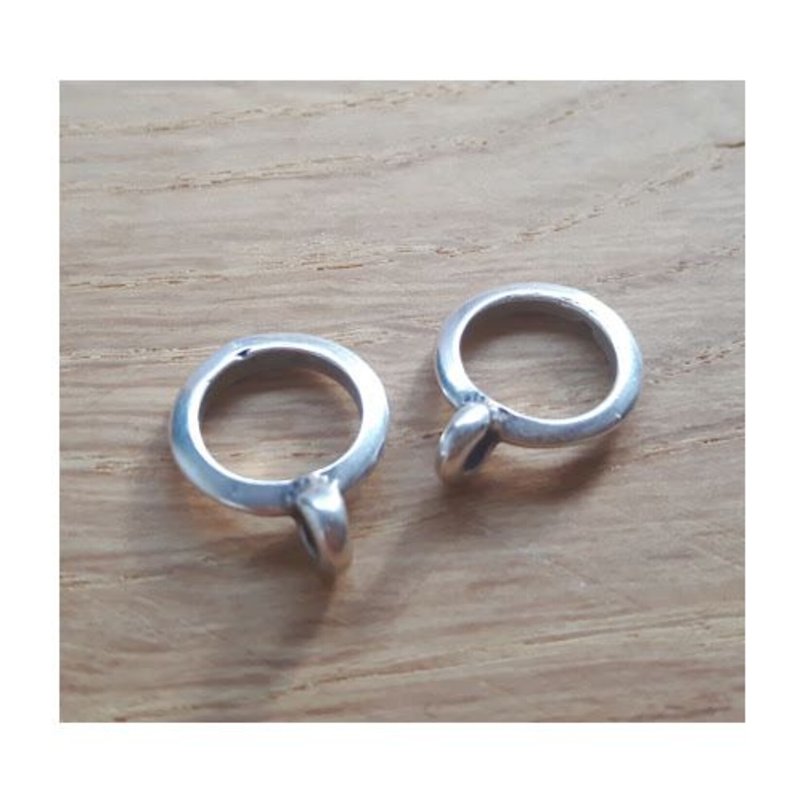 DQ metaal schuiver platte ring met oog (1x)