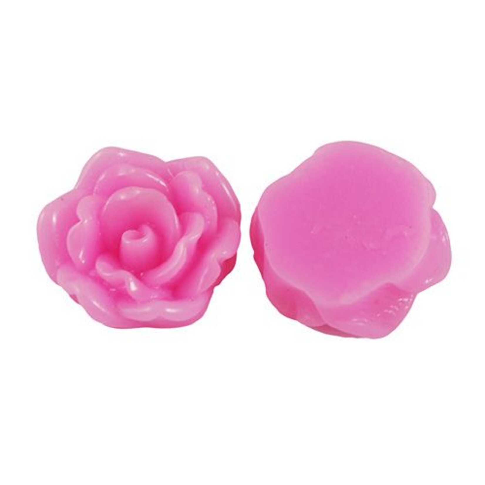 Cabochon roze bloem II (8x)