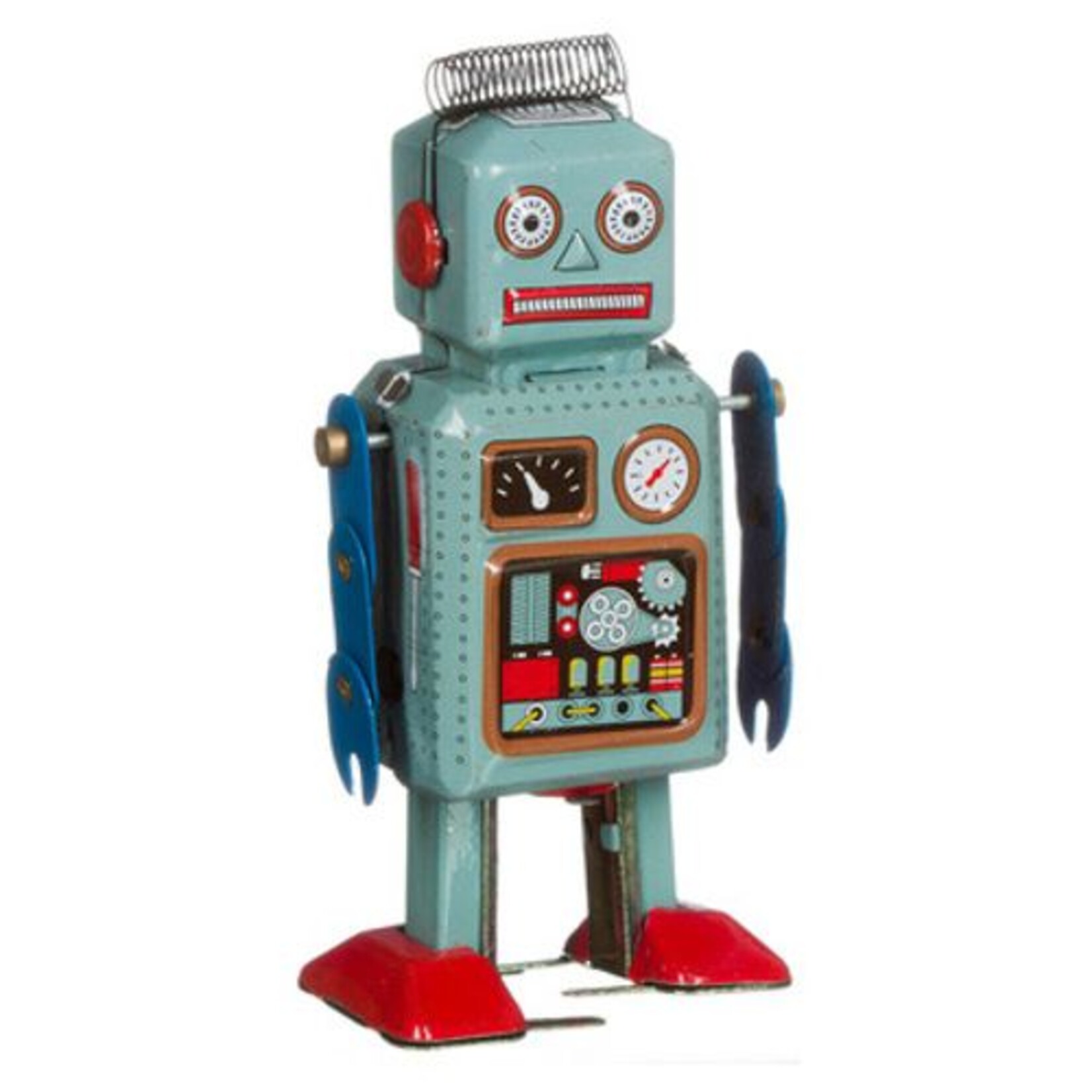 Mechato Vintage Robot met spiraalhaar