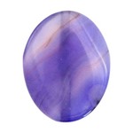 Grote ovale agaatkraal blauwpaars opaal (1x)