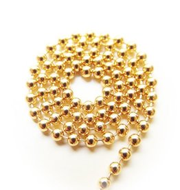 Ball chain dq goud 1,2 mm