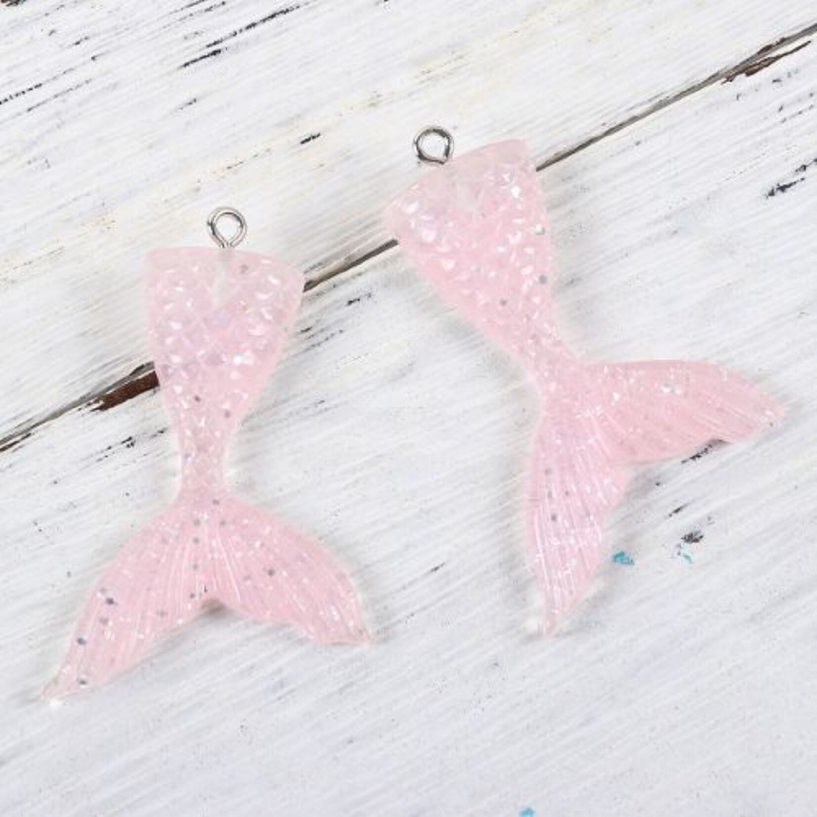 Zeemeerminstaart roze glitter (1x)