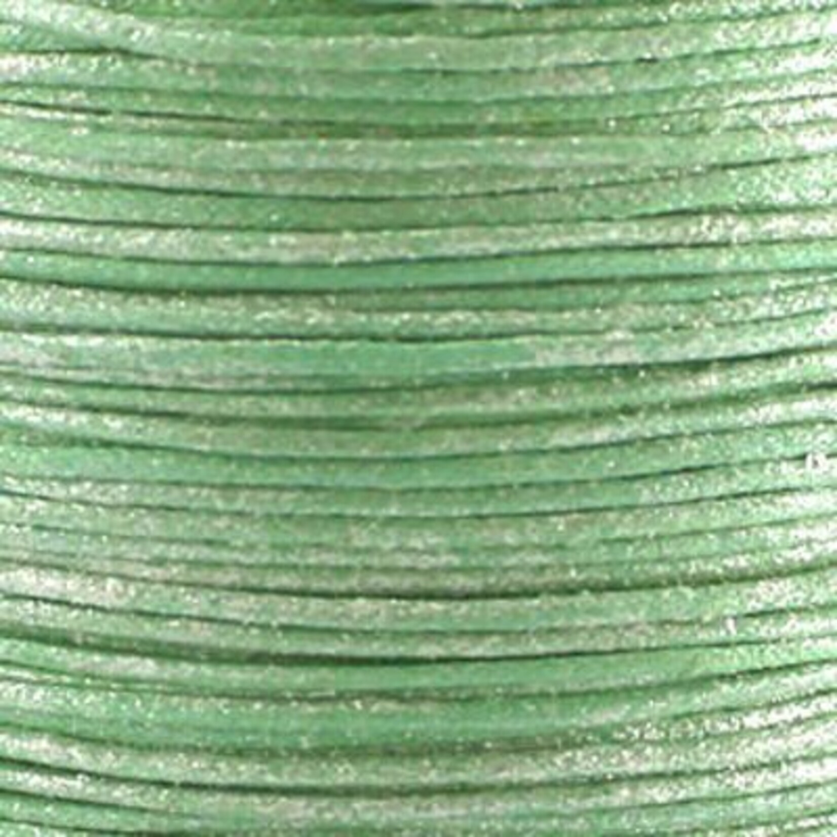 Waxkoord katoen 0,5 mm groen glitter (5m)