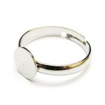 Ring met plakplaatje zilver (3x)