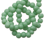 Glaskralen stone wash mint groen 4 mm  (30x)