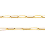 Rechthoekige schakelketting goud DQmetaal (p/10cm)