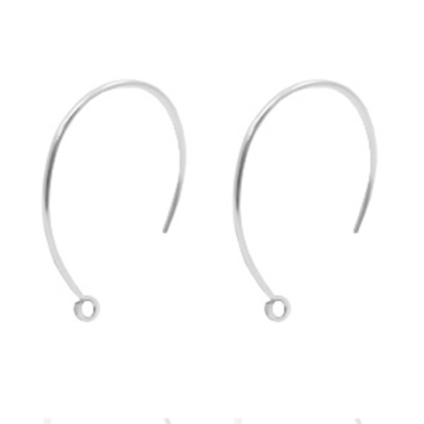 Ronde oorhangers sterling zilver met oog (p.p)