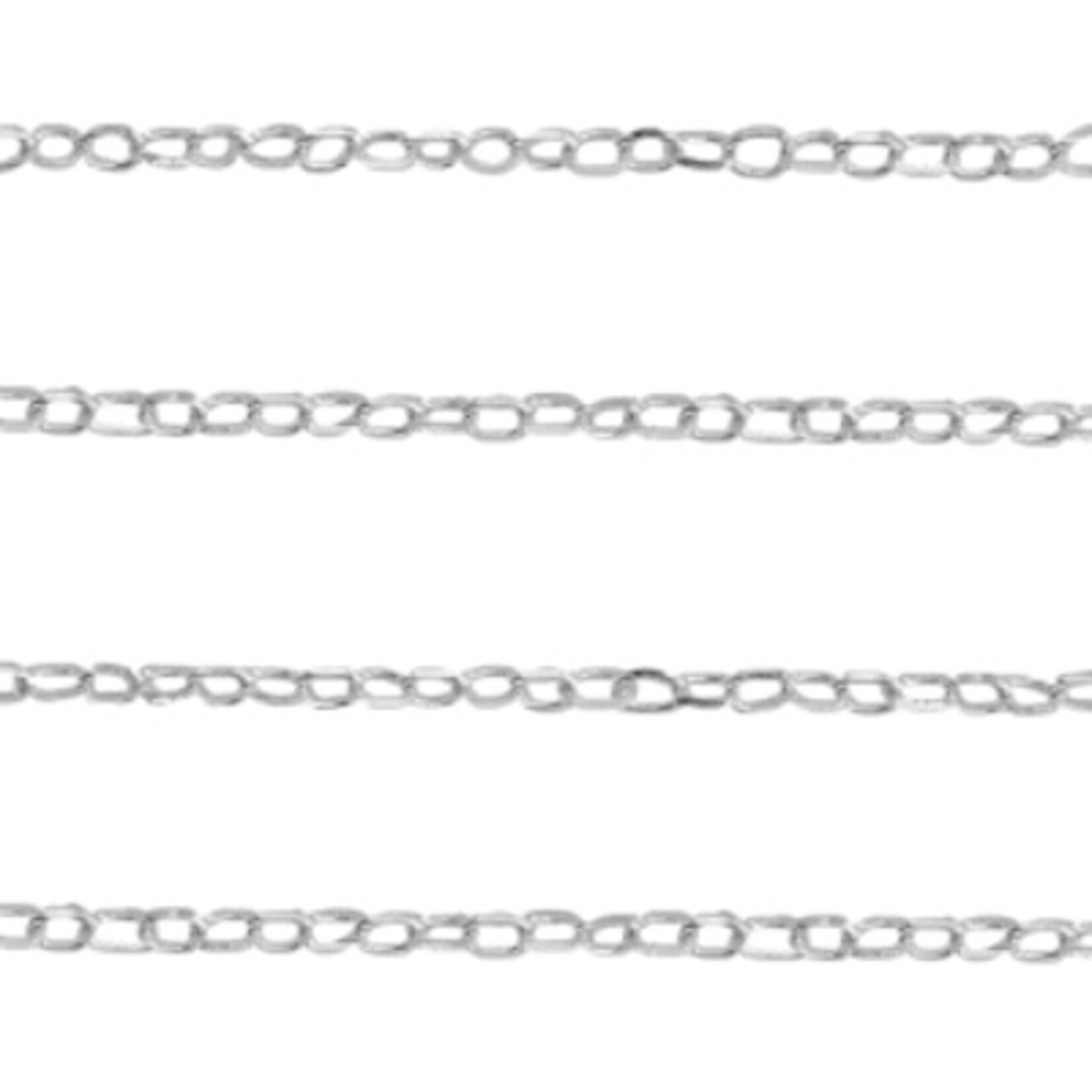 Schakelketting Sterling zilver 1 mm (per 10 cm)