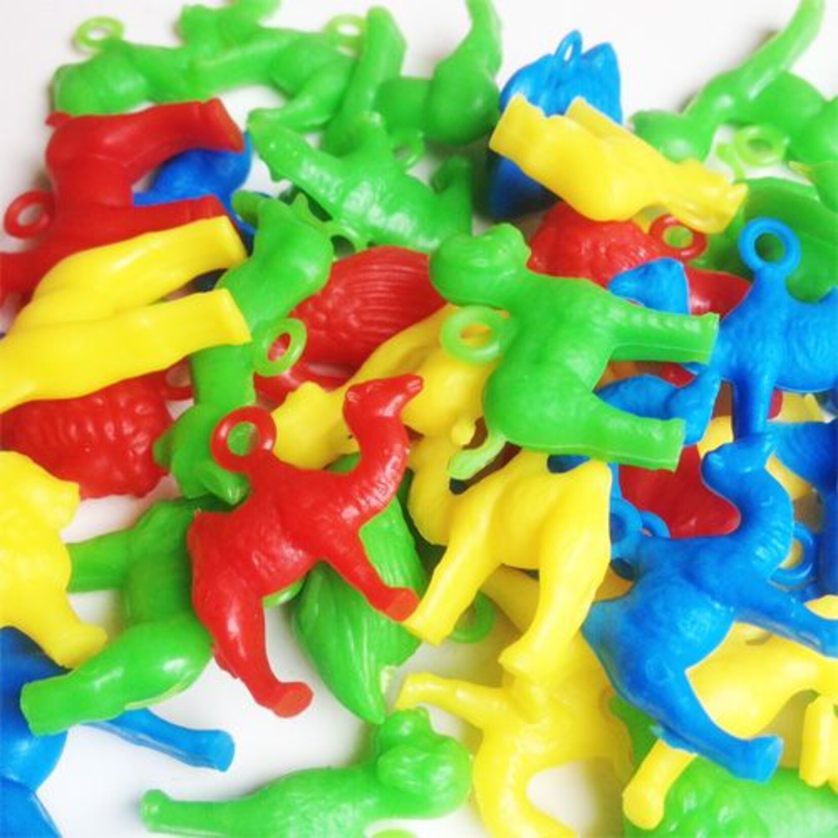 Plastic dierenbedels (10x)