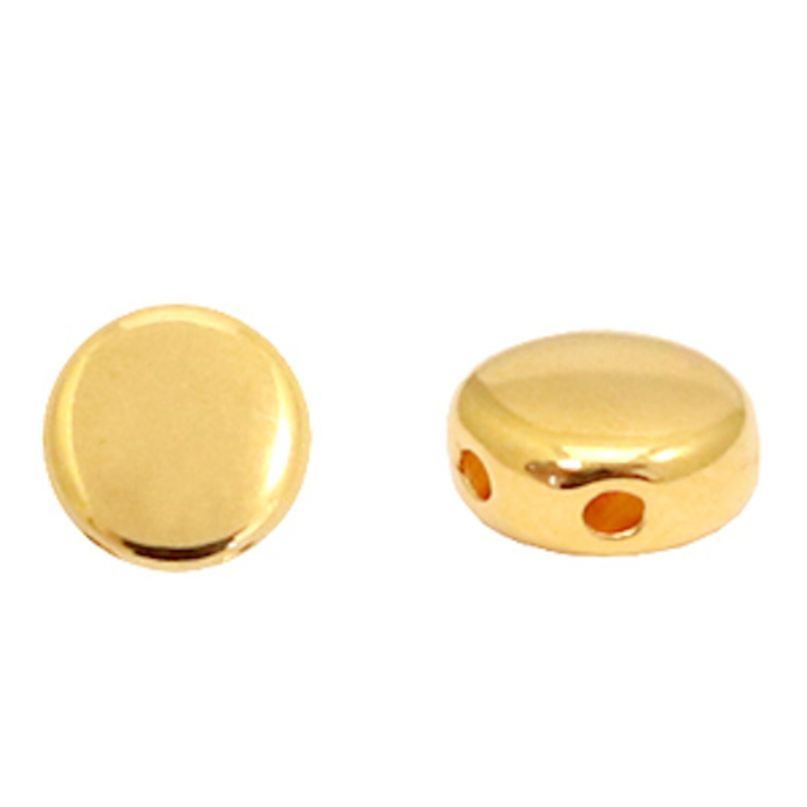 Duo beads dq metaal goud 6 mm (1x)