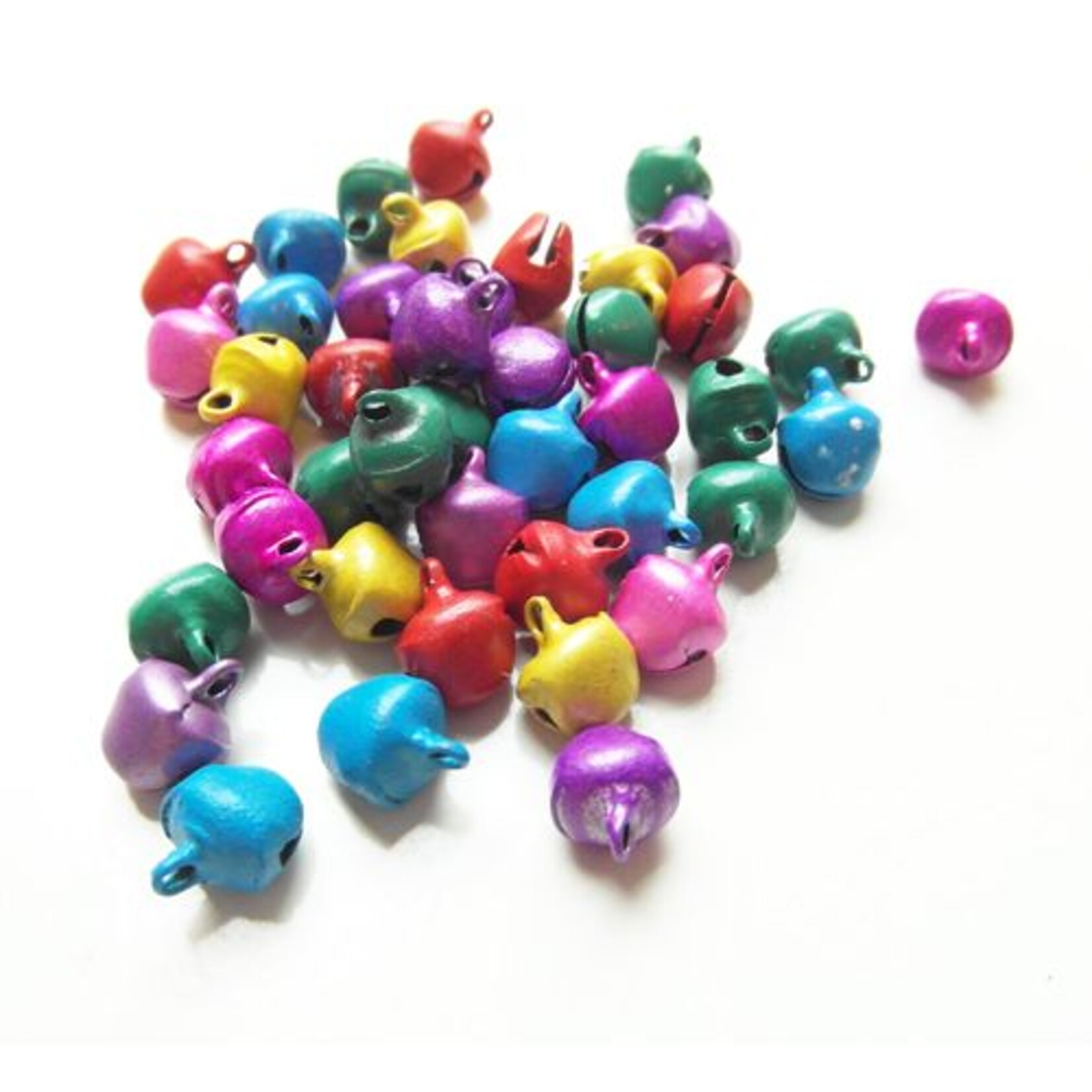 Gekleurde belletjes 8 mm (mix of kleur)