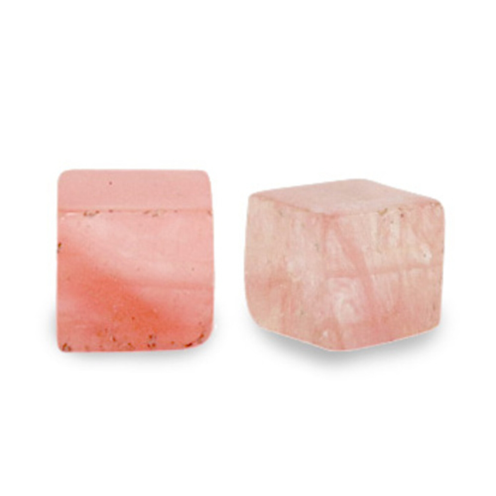 Natuursteenkraal kubus 8 mm watermelon pink