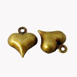 Bedel hartje mini antiek brons (20 of 100x)