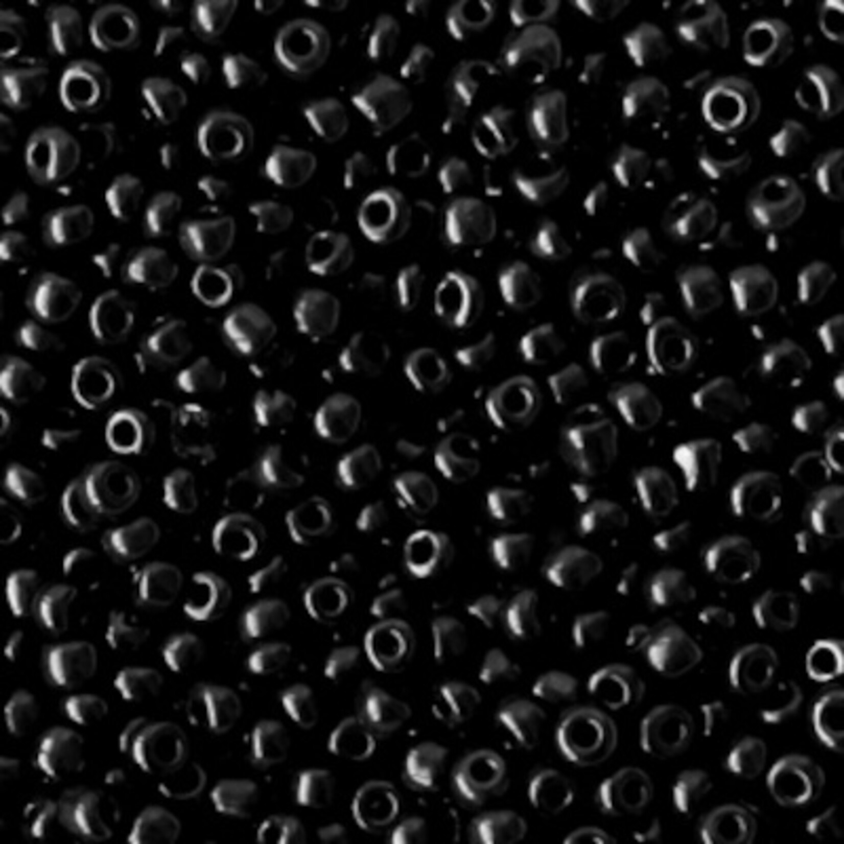 Glaskralen rocailles 2 mm 12/0 zwart (10gr)