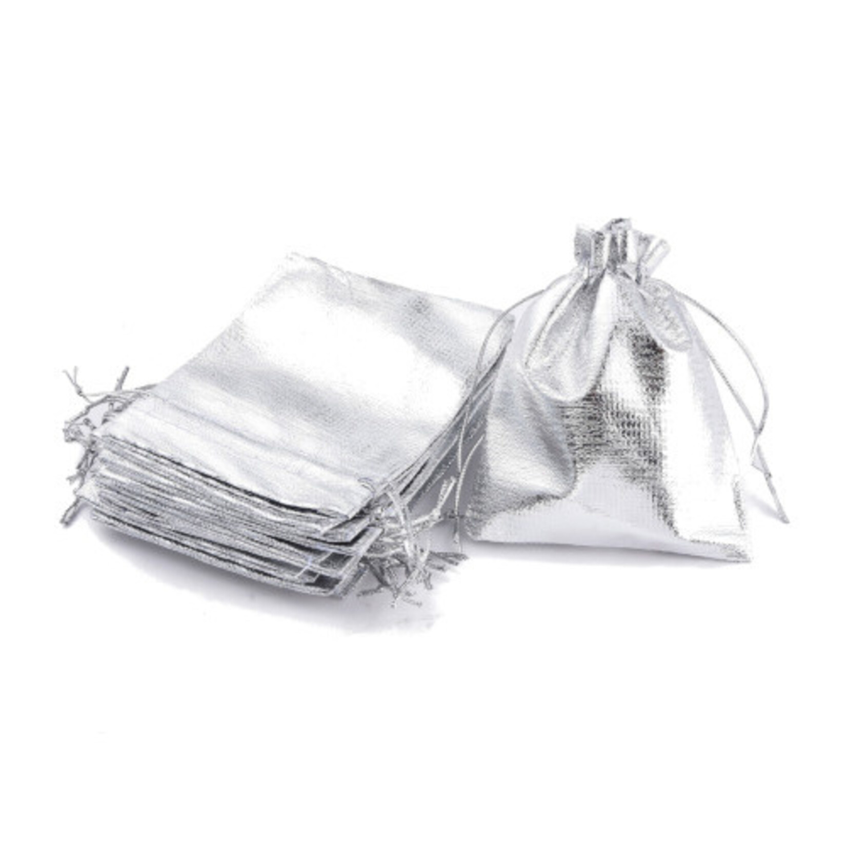 Organza zakjes zilver (2x)