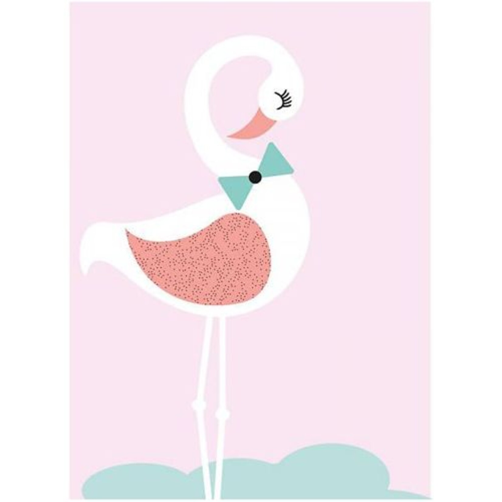 Sparkling Paper Kaart flamingo