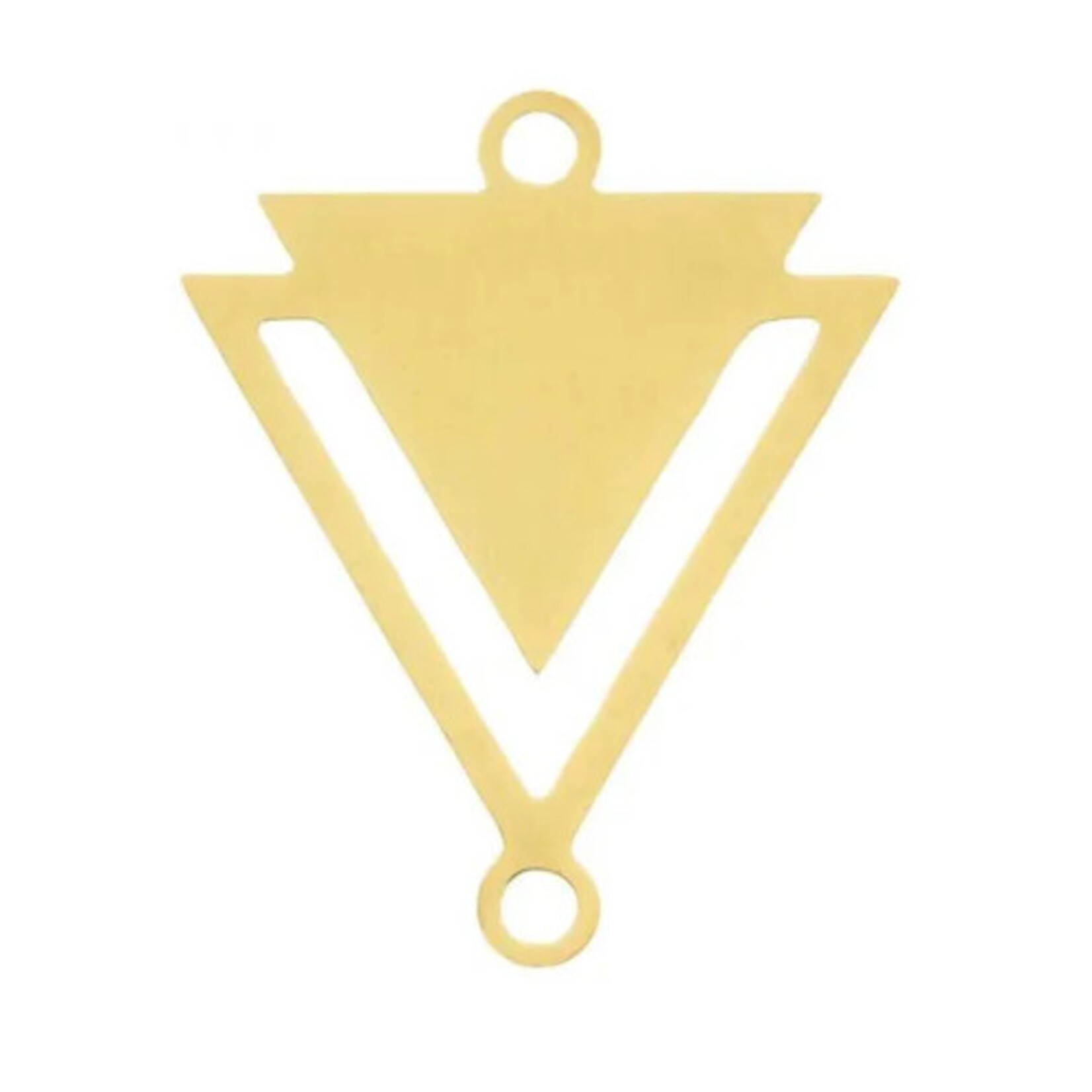 Bedel / tussenstuk driehoek rvs goud