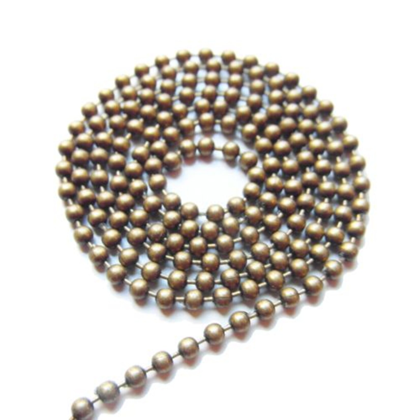 Ball chain antiek brons 1,2 mm