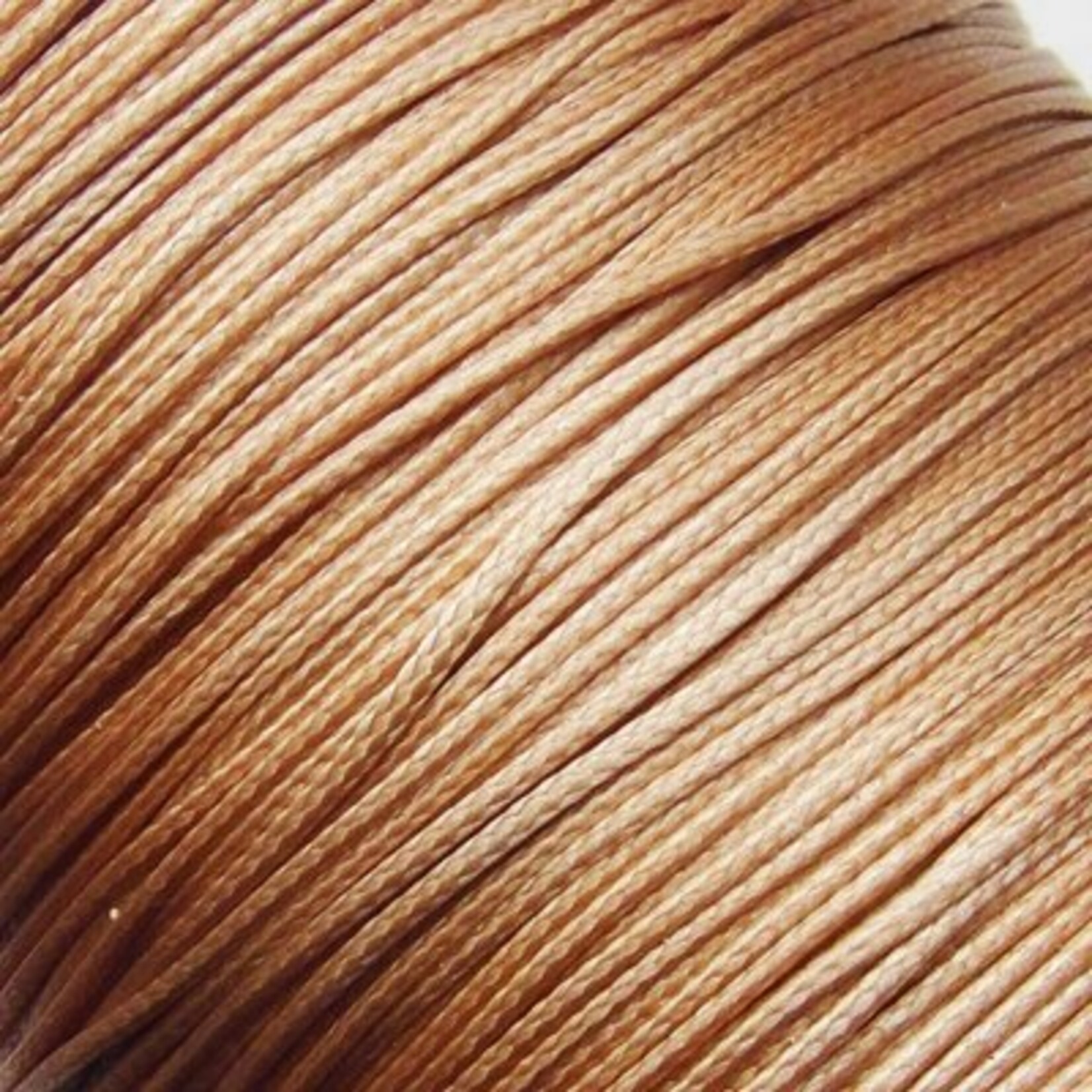 Waxkoord polyester 1 mm goudkleurig (5 of 70 m)