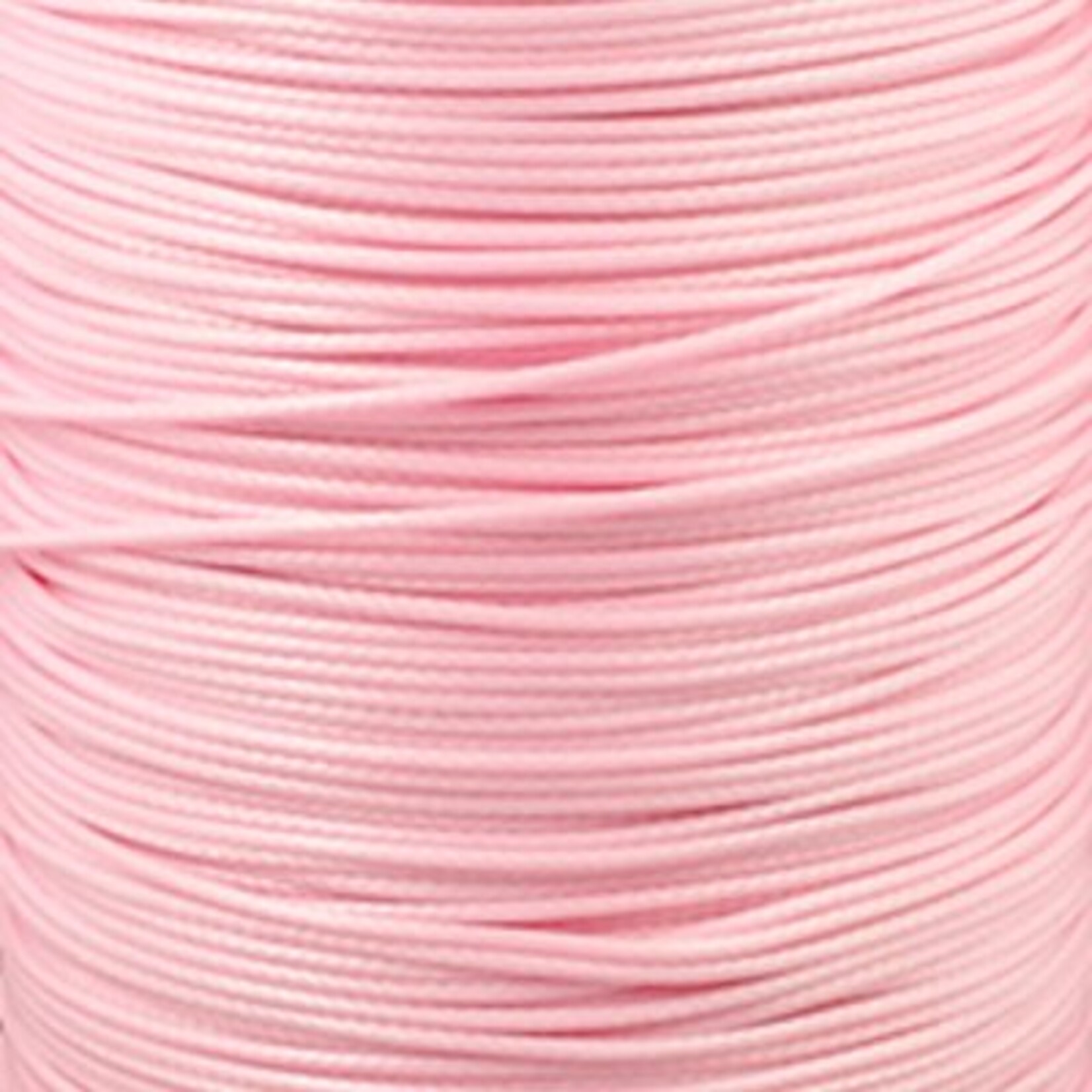 Waxkoord polyester 0,5 mm lichtroze (5m)