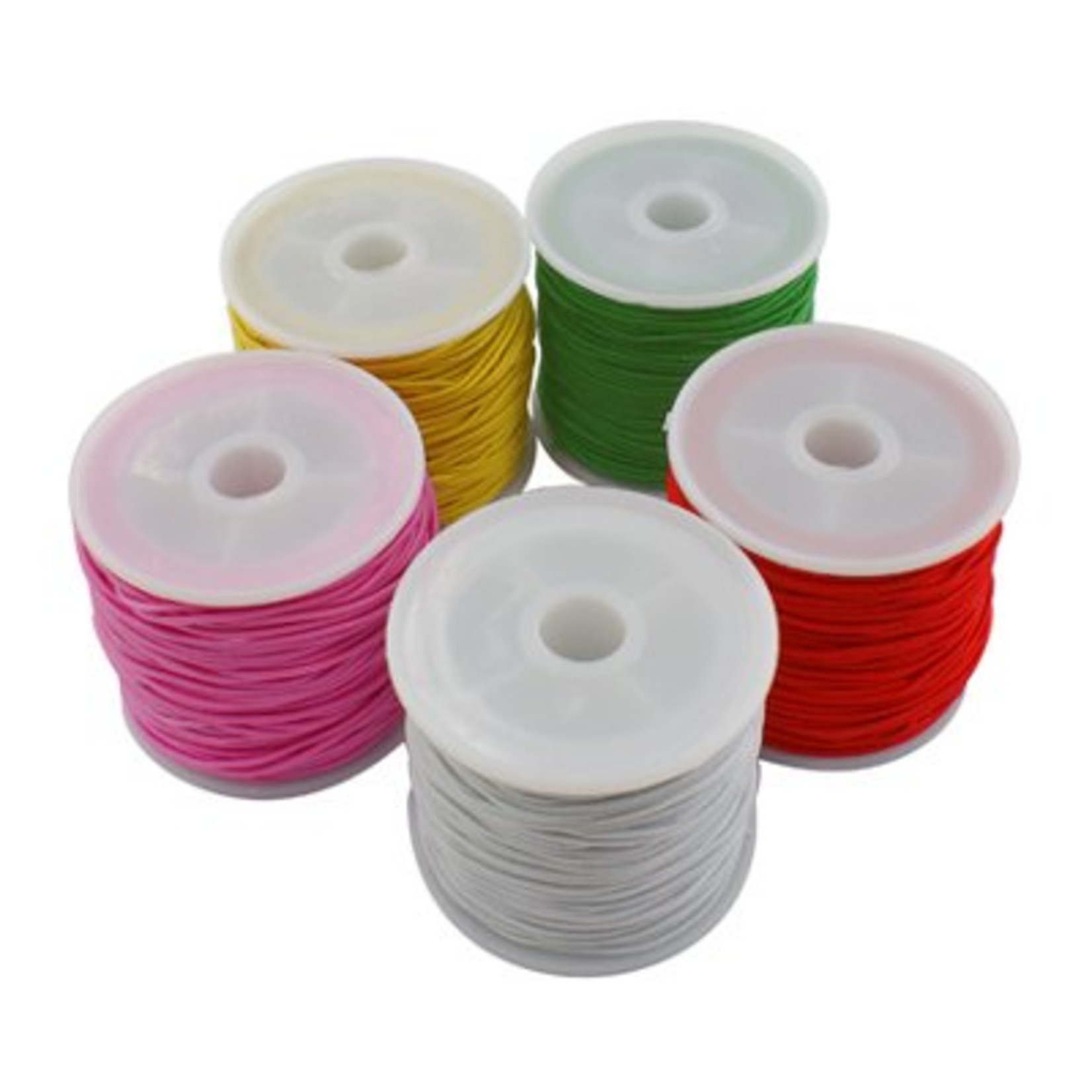 1 mm elastiek op rol- div kleuren (20m)