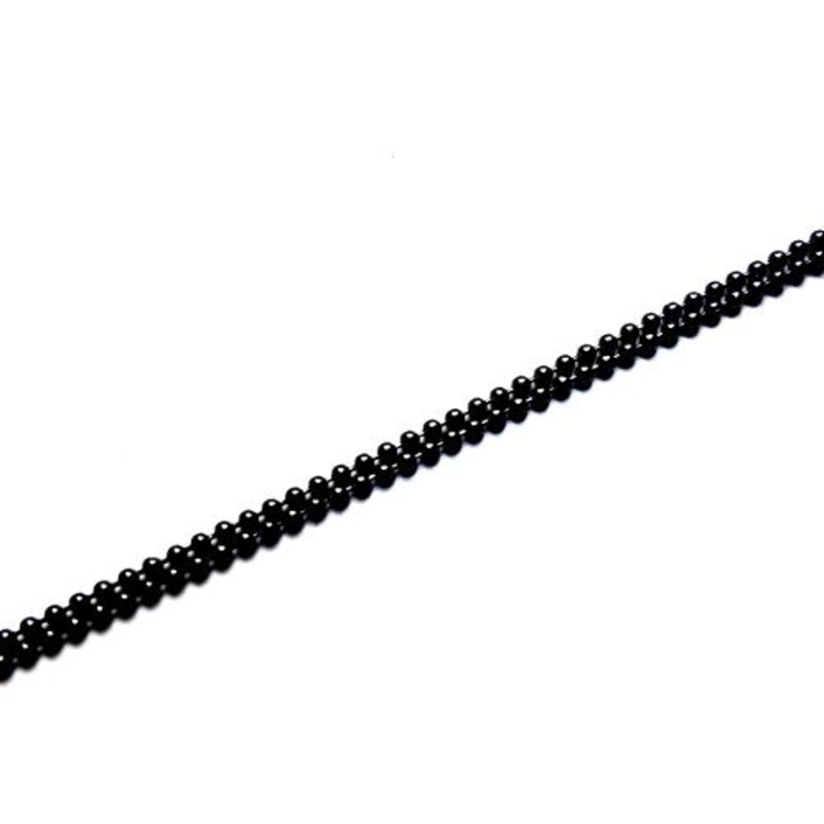 Ball chain antraciet zilver 1,2 mm