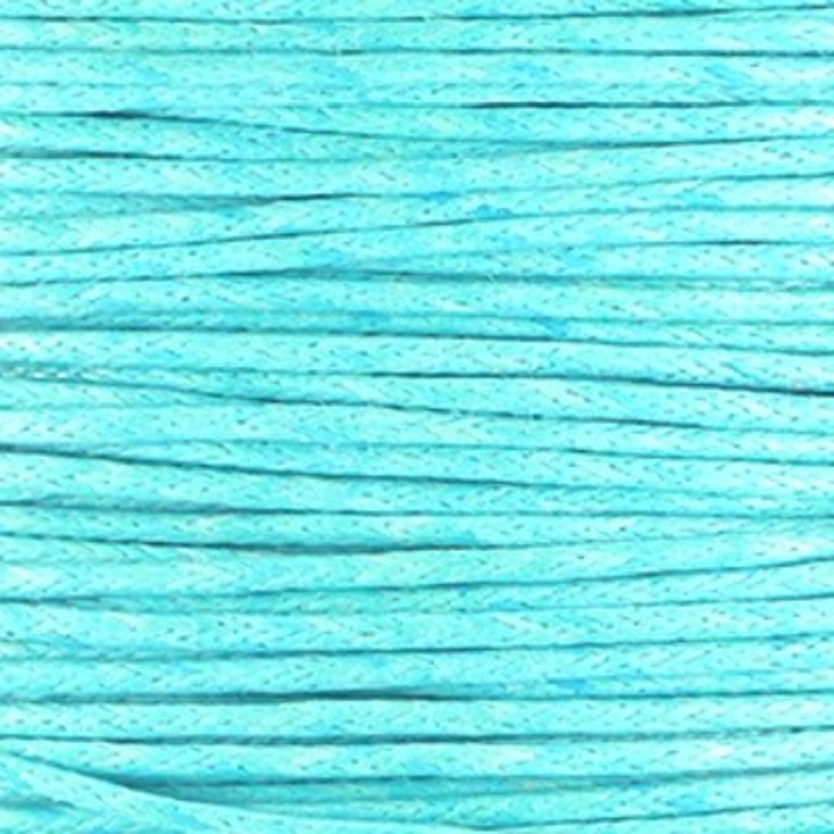 Waxkoord katoen turquoise blauw 1,5 mm (3m)