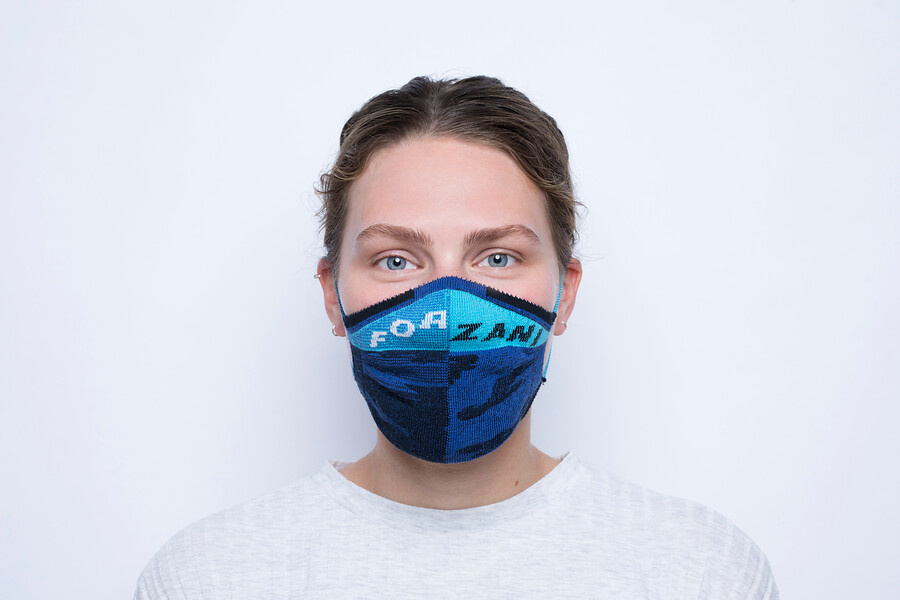 Designer face mask blue-1