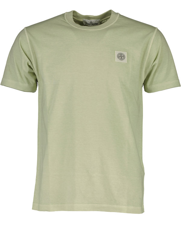 23757 Washed Basic T-Shirt Groen
