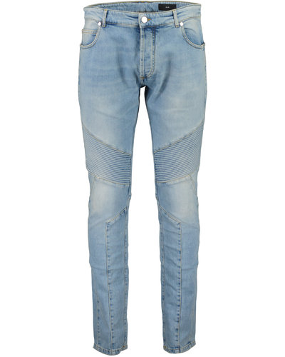 Balmain  Ribbed Slim Multi-Cuts Jeans Blue
