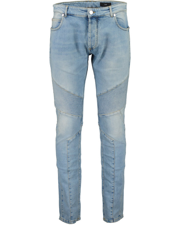 Ribbed Slim Multi-Cuts Jeans Blauw