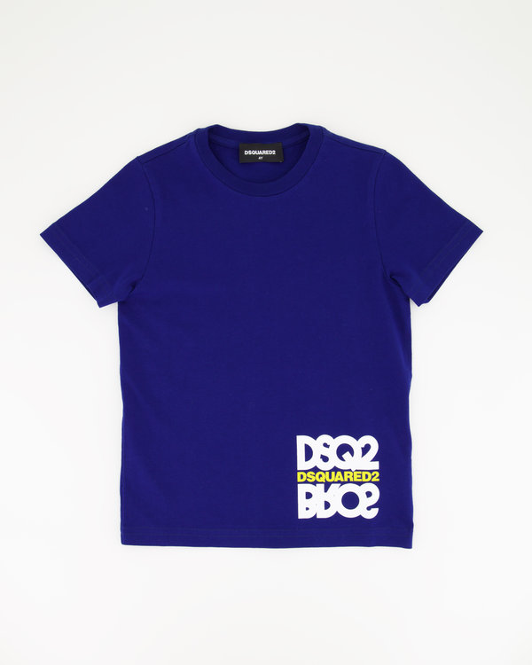 DSQ2 Logo T-shirt Blauw