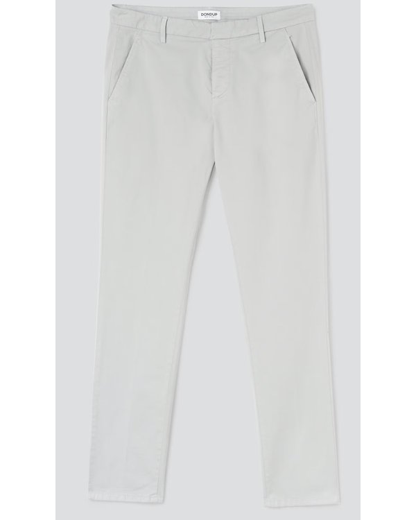 Gaubert Slim Fit Trousers Gabardine Lichtgrijs