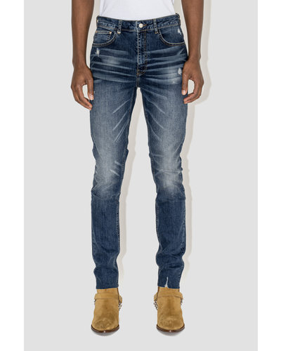 Flaneur Homme Cut Off Skinny Jeans Blue