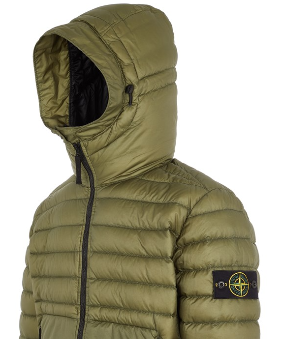 Stone Island 40324 Bio-Based Ripstop Nylon Down Jacket Khaki - Beachim