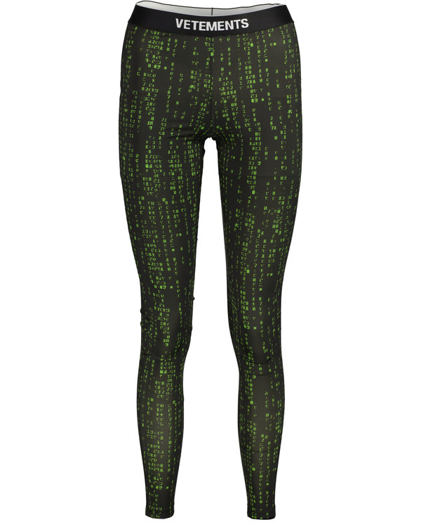 Green Code Leggings Black