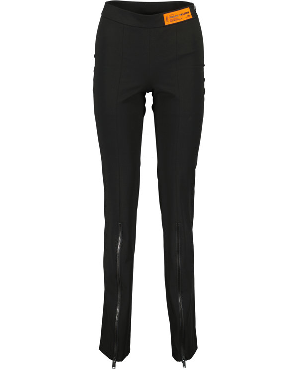 Stretch Gabardine Zip Pants Black