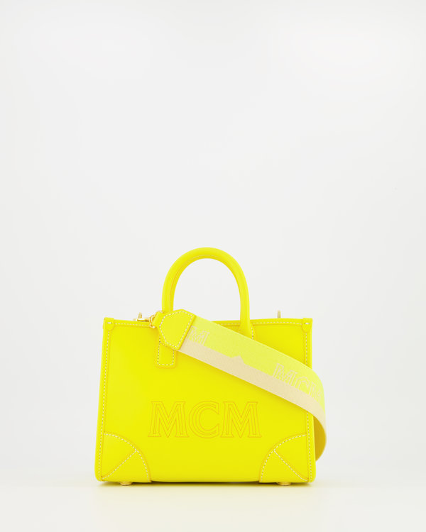 Leather Tote Mini bag Yellow