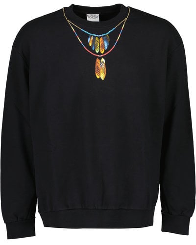 Marcelo Burlon Feathers Necklace  Sweater Black/Rood