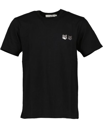 Maison Kitsuné Double Monochrome Fox T-shirt Black