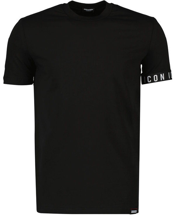 Icon Elastic Arm Logo T-shirt Zwart