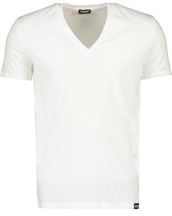 V-Neck Back Logo T-shirt Weiß