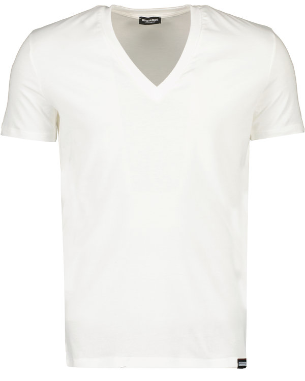 V-Neck Back Logo T-shirt White