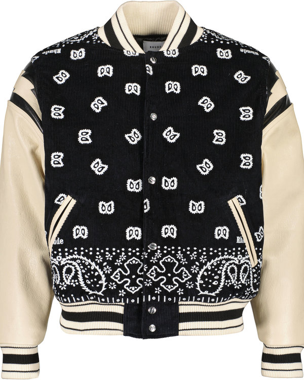 Bandana Bomber Jacket Zwart/Wit