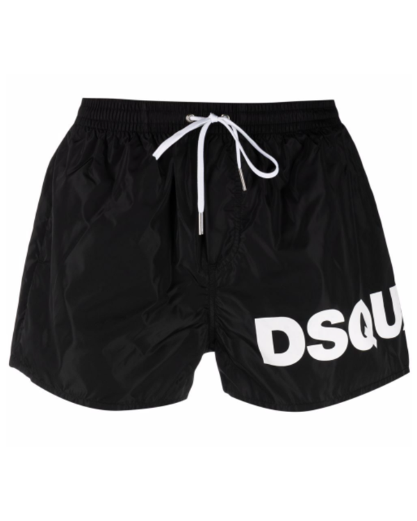 Front To Back Logo Swim Shorts Black