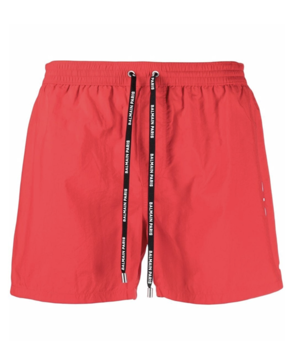 Logo Print Swim Shorts Rood