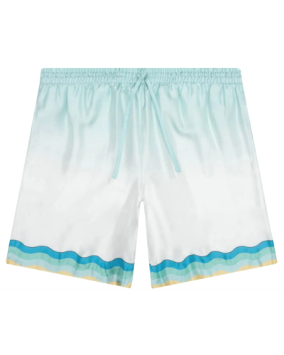Casablanca Silk Satin Shorts Blauw
