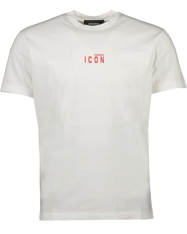 Icon T-shirt Wit Rood